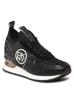 Sneakersy DKNY - Sabatini K1299414 Black/White ze sklepu eobuwie.pl w kategorii Buty sportowe damskie - zdjęcie 135474879