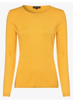 Franco Callegari - Sweter damski z dodatkiem kaszmiru, żółty ze sklepu vangraaf w kategorii Swetry damskie - zdjęcie 135476038