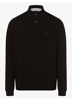 Tommy Hilfiger Męska koszulka polo Mężczyźni Bawełna czarny jednolity ze sklepu vangraaf w kategorii T-shirty męskie - zdjęcie 135477108