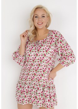 Biało-Różowa Sukienka Pyrhyse ze sklepu Born2be Odzież w kategorii Sukienki - zdjęcie 135480178