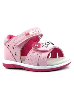 Sandałki dziecięce z kotkiem - American Club DR 22/21(22) 29/22, różowe ze sklepu ulubioneobuwie w kategorii Sandały dziecięce - zdjęcie 135500565