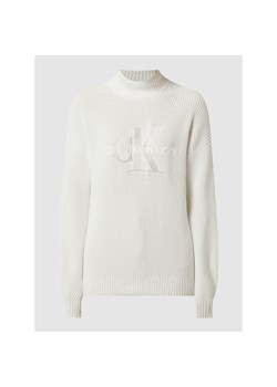 Sweter damski biały Calvin Klein bawełniany 
