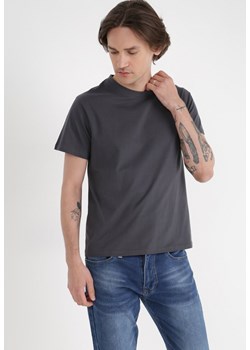 Ciemnoszary T-shirt Kallosyne ze sklepu Born2be Odzież w kategorii T-shirty męskie - zdjęcie 135552699