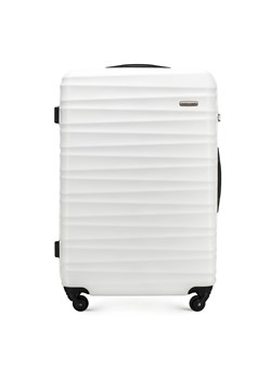 Duża walizka z ABS-u z żebrowaniem biała ze sklepu WITTCHEN w kategorii Walizki - zdjęcie 135562117