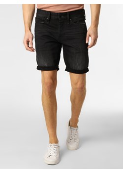 DENHAM Męskie spodenki jeansowe Mężczyźni czarny jednolity ze sklepu vangraaf w kategorii Spodenki męskie - zdjęcie 135590217