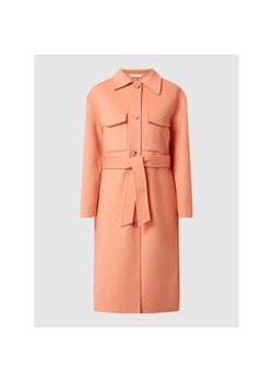 Płaszcz wełniany z paskiem w talii ze sklepu Peek&Cloppenburg  w kategorii Płaszcze damskie - zdjęcie 135617507
