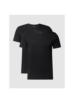 T-shirt z bawełny z dekoltem w serek w zestawie 2 szt. ze sklepu Peek&Cloppenburg  w kategorii T-shirty męskie - zdjęcie 135622075