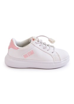 Dziecięce Sportowe Buty Big Star JJ374068 Biało-Różowe białe ze sklepu ButyModne.pl w kategorii Trampki dziecięce - zdjęcie 135631279