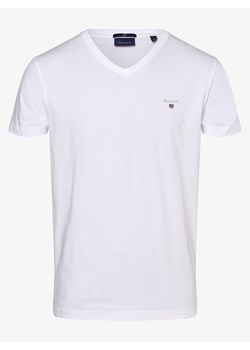 Gant - T-shirt męski, biały ze sklepu vangraaf w kategorii T-shirty męskie - zdjęcie 135672169