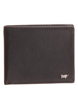 Skórzany portfel w kolorze czarnym - (S)11,5 x (W)9,5 x (G)2 cm ze sklepu Limango Polska w kategorii Portfele męskie - zdjęcie 135733195