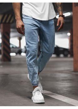 Spodnie jeansowe joggery męskie jasno-niebieskie OZONEE DP/780Z ze sklepu ozonee.pl w kategorii Jeansy męskie - zdjęcie 135747065