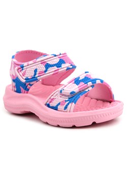Piankowe sandały dziecięce na rzepy - AXIM 2234, różowe ze sklepu ulubioneobuwie w kategorii Sandały dziecięce - zdjęcie 135799378
