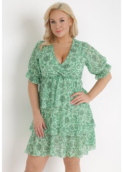 Zielona Sukienka Balapus ze sklepu Born2be Odzież w kategorii Sukienki - zdjęcie 135874577