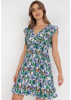 Niebieska Sukienka Hesadina ze sklepu Born2be Odzież w kategorii Sukienki - zdjęcie 135879858
