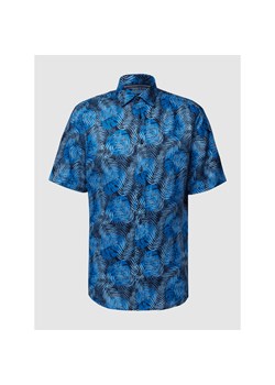 Koszula lniana z kwiatowym wzorem na całej powierzchni ze sklepu Peek&Cloppenburg  w kategorii Koszule męskie - zdjęcie 135919267