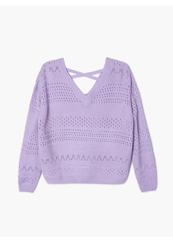 Cropp - Fioletowy sweter oversize - fioletowy ze sklepu Cropp w kategorii Swetry damskie - zdjęcie 135973667