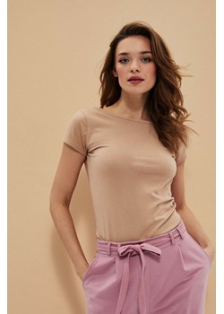 Bawełniana bluzka basic ze sklepu Moodo.pl w kategorii Bluzki damskie - zdjęcie 135974715