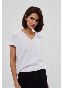 Bawełniana bluzka basic ze sklepu Moodo.pl w kategorii Bluzki damskie - zdjęcie 135974719