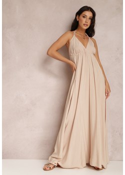 Jasnobeżowa Sukienka Agarania ze sklepu Renee odzież w kategorii Sukienki - zdjęcie 135975046
