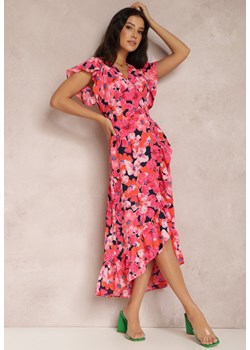 Granatowo-Fuksjowa Sukienka Khloradina ze sklepu Renee odzież w kategorii Sukienki - zdjęcie 135975276