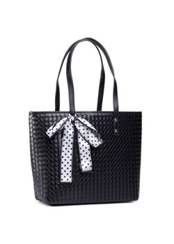 Shopper bag czarna Jenny Fairy z kokardką elegancka 