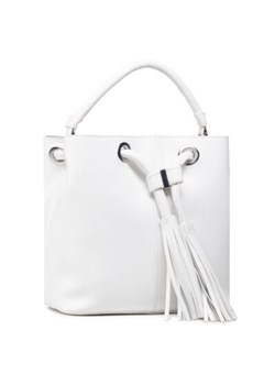 Shopper bag Jenny Fairy z frędzlami biała duża na ramię elegancka 