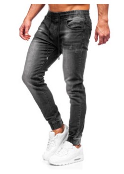 Czarne spodnie jeansowe joggery męskie Denley MP00532N ze sklepu Denley w kategorii Jeansy męskie - zdjęcie 136283578