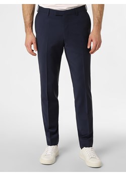 Finshley & Harding London Męskie spodnie od garnituru modułowego Mężczyźni Slim Fit Sztuczne włókno indygo jednolity ze sklepu vangraaf w kategorii Spodnie męskie - zdjęcie 136290705