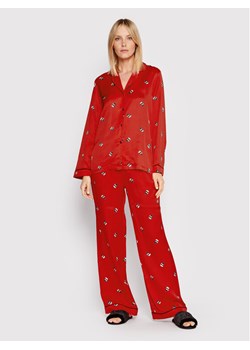 KARL LAGERFELD Piżama Ikonik 220W2130 Czerwony Regular Fit ze sklepu MODIVO w kategorii Piżamy damskie - zdjęcie 136312179