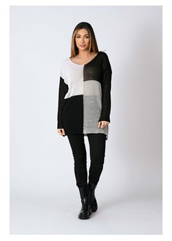 Sweter "Fanny" w kolorze szaro-czarno-białym ze sklepu Limango Polska w kategorii Swetry damskie - zdjęcie 136328015