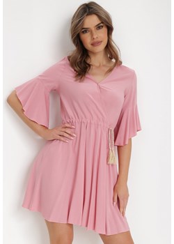 Różowa Sukienka Myrope ze sklepu Born2be Odzież w kategorii Sukienki - zdjęcie 136356335