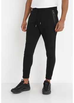 Czarne Spodnie Dresowe Endephone ze sklepu Born2be Odzież w kategorii Spodnie męskie - zdjęcie 136498418