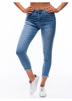 Spodnie damskie jeansowe Plus Size 136PLR - niebieskie ze sklepu Edoti w kategorii Jeansy damskie - zdjęcie 136706697