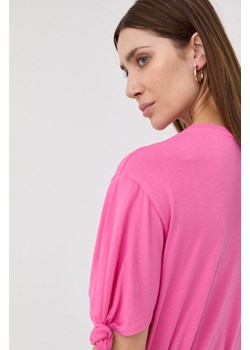 Silvian Heach t-shirt bawełniany damska kolor różowy ze sklepu ANSWEAR.com w kategorii Bluzki damskie - zdjęcie 136740675