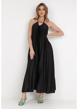 Czarna Sukienka Satynowa Canice ze sklepu Born2be Odzież w kategorii Sukienki - zdjęcie 136867959