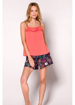 Piżama damska z wiskozy Rio Babella koralowa ze sklepu piubiu_pl w kategorii Piżamy damskie - zdjęcie 136921318