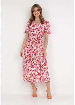 Różowa Sukienka Balydos ze sklepu Born2be Odzież w kategorii Sukienki - zdjęcie 137068378