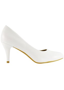 Białe matowe szpilki damskie buty ślubne ze sklepu Kokietki w kategorii Czółenka - zdjęcie 137081948