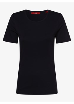 s.Oliver T-shirt damski Kobiety Bawełna granatowy jednolity ze sklepu vangraaf w kategorii Bluzki damskie - zdjęcie 137131347