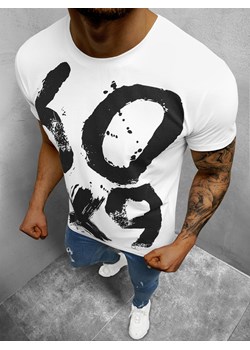 T-Shirt męski biały OZONEE O/1297 ze sklepu ozonee.pl w kategorii T-shirty męskie - zdjęcie 137151149