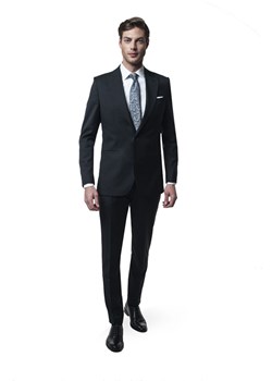 Garnitur męski Recman czarny elegancki  ze sklepu Eye For Fashion w kategorii Garnitury męskie - zdjęcie 137223546