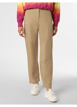 IPURI Spodnie z dodatkiem lnu Kobiety len beżowy jednolity ze sklepu vangraaf w kategorii Spodnie damskie - zdjęcie 137265715