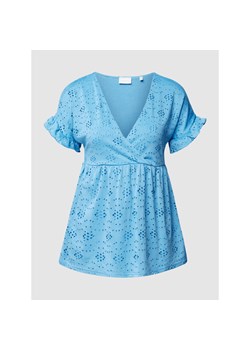 Bluzka ciążowa z kwiatowym haftem angielskim ze sklepu Peek&Cloppenburg  w kategorii Bluzki ciążowe - zdjęcie 137268768