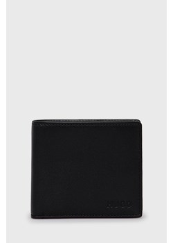 HUGO portfel skórzany 50470755 męski kolor czarny ze sklepu ANSWEAR.com w kategorii Portfele męskie - zdjęcie 137648835