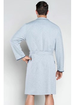 Bawełniany szlafrok męski dł.rękaw Gabriel, Kolor szary melanż-grafit, Rozmiar 3XL, Italian Fashion ze sklepu Intymna w kategorii Szlafroki męskie - zdjęcie 137659098