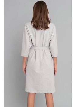 Karla szlafrok damski ręk.3/4, Kolor jasny szary melanż, Rozmiar S, Italian Fashion ze sklepu Intymna w kategorii Szlafroki damskie - zdjęcie 137659228
