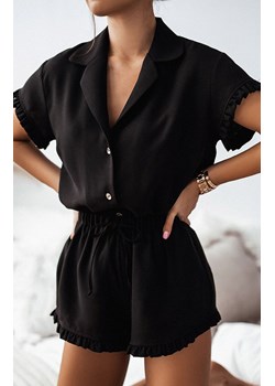 Piżama damska komplet czarny Holly PK09, Kolor czarny, Rozmiar 34, Ivon ze sklepu Intymna w kategorii Piżamy damskie - zdjęcie 137659485