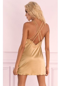 Landim Gold LC 90580 koszulka i stringi, Kolor jasnozłoty, Rozmiar S/M, LivCo Corsetti Fashion ze sklepu Intymna w kategorii Koszule nocne - zdjęcie 137661025