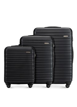Zestaw walizek z ABS-u z żebrowaniem ze sklepu WITTCHEN w kategorii Walizki - zdjęcie 137785239