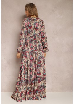 Beżowa Sukienka Demestra ze sklepu Renee odzież w kategorii Sukienki - zdjęcie 137812846